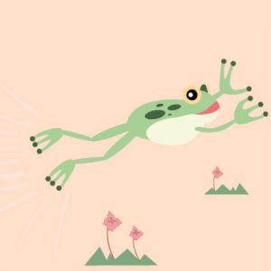 Boek ontwerp - Dots & Lines - De kikker - grafische vormgeving