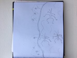 Schets illustratie schaatsenrijder - grafisch vormgever Tilburg - Dots & Lines
