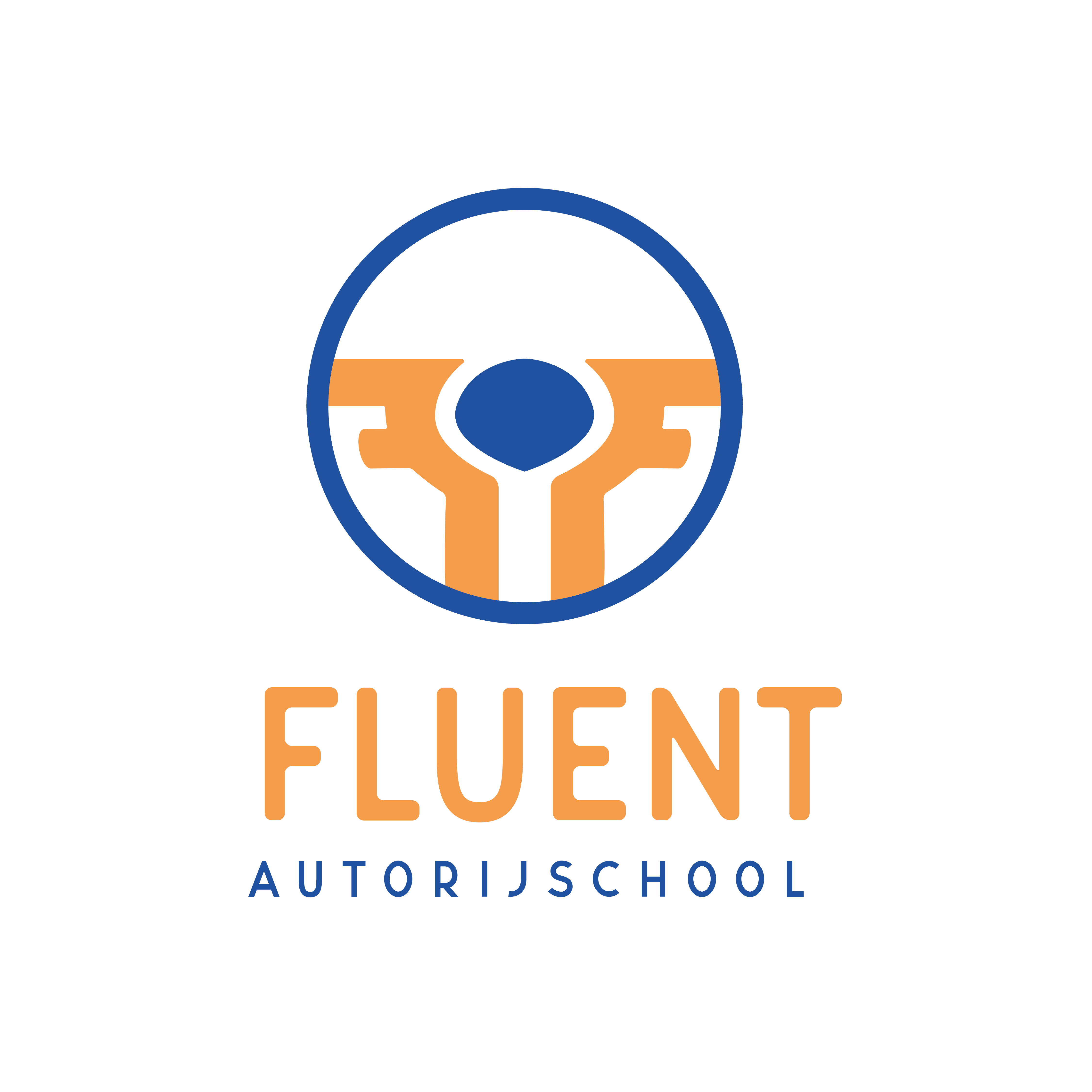 Logo Fluent - autorijschool - grafische vormgeving Tilburg
