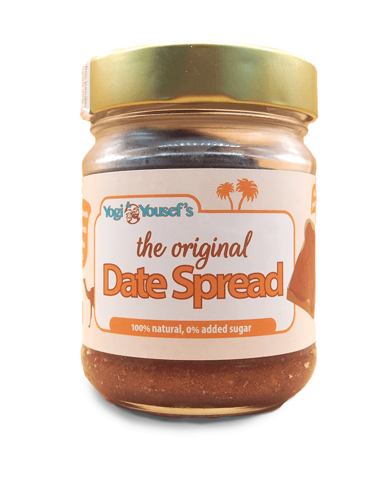 Dadelspread Creamy Caramel - Yogi & Yousef - product ontwerp - Dots & Lines
