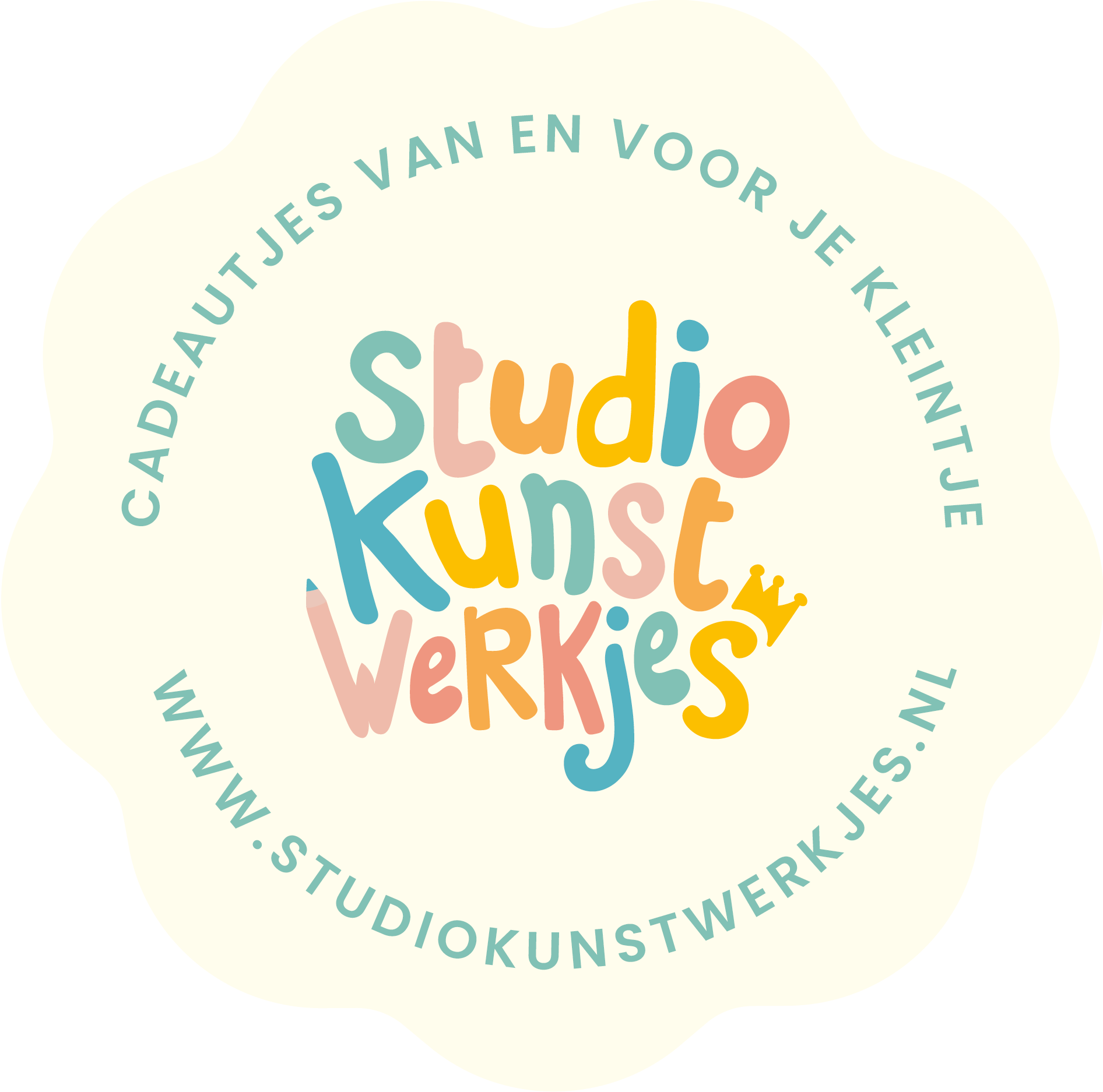 Logo ontwerp Studio Kunstwerkjes - kleurrijk ontwerp